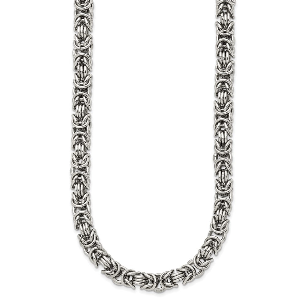 Chisel Stainless Steel Polished 22 inch Fancy Link NecklaceSRN949