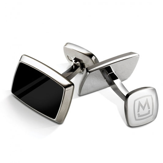 MClip Black Enamel Cufflinks SS-CLR-BKEN