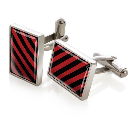 MClip Crimson & Black Inlay Cufflinks SS-CLS-CRBK