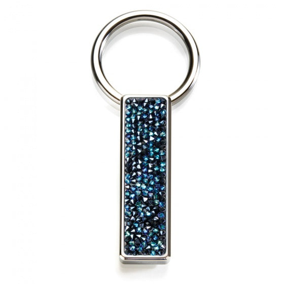 MClip Blue Swarovski Crystal Key Ring SS-KRG-BLCR