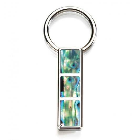 MClip Green Abalone 3 Pocket Key Ring SS-KRG-GNAB-3P