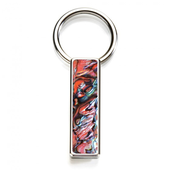 MClip Orange Abalone Key Ring SS-KRG-ORAB