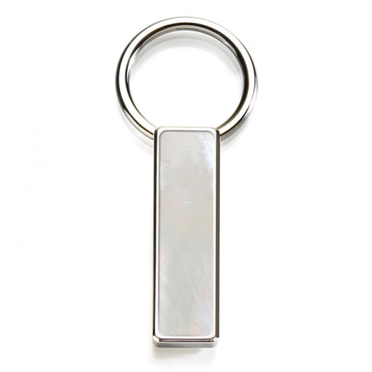 MClip White Mother of Pearl Key Ring SS-KRG-WHMP