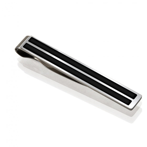 MClip Enamel Inlay Tie Clip SS-TIE-BKEN