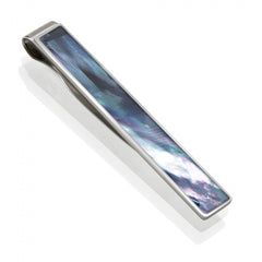 MClip Gray Mother of Pearl Tie Bar II SS-TIE-GMP-OP