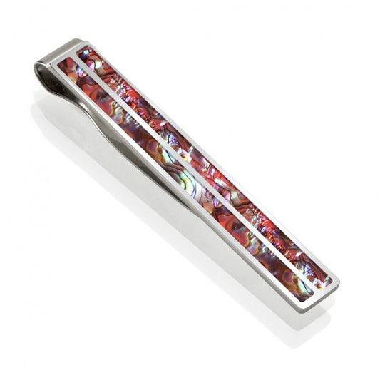 MClip Orange Abalone Tie Clip SS-TIE-ORAB