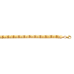 Royal Chain 14K Gold Satin X Stampato Bracelet STA245