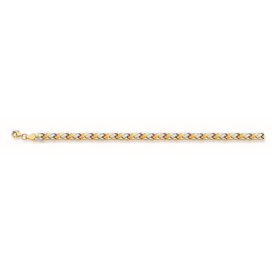 Two-tone Gold Satin/ Matte Stampato Bracelets Bracelet
