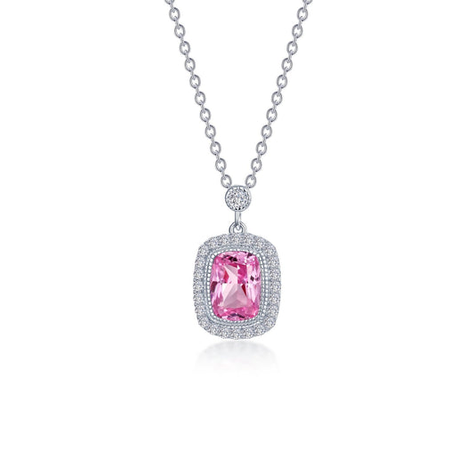 LAFONN Fancy Lab-Grown Sapphire Halo Necklace SYN017PP20