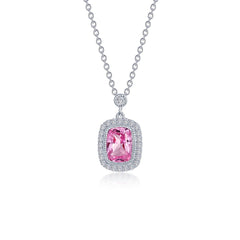 LAFONN Fancy Lab-Grown Sapphire Halo Necklace SYN017PP20