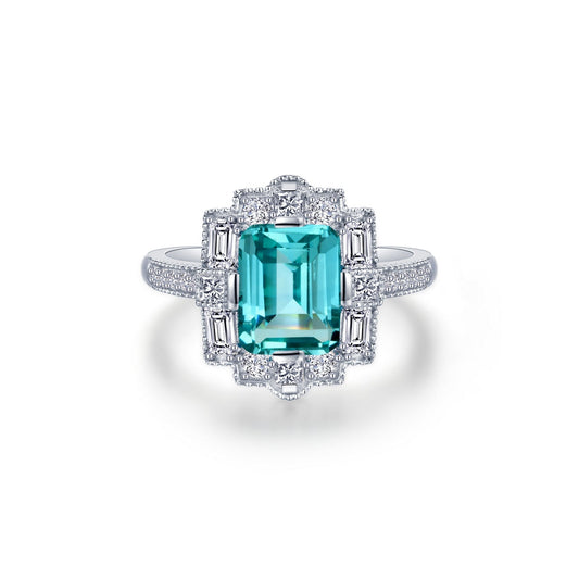 LAFONN Fancy Lab-Grown Sapphire Halo Ring SYR009GP05