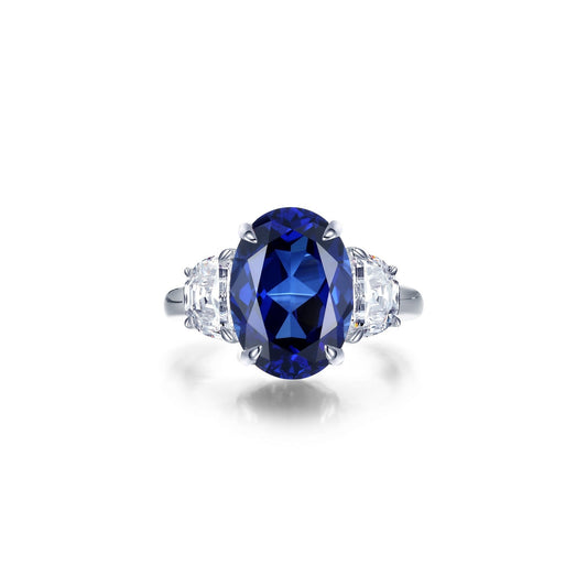 LAFONN 7 CTW Fancy Lab-Grown Sapphire Three-Stone Ring SYR024SP05