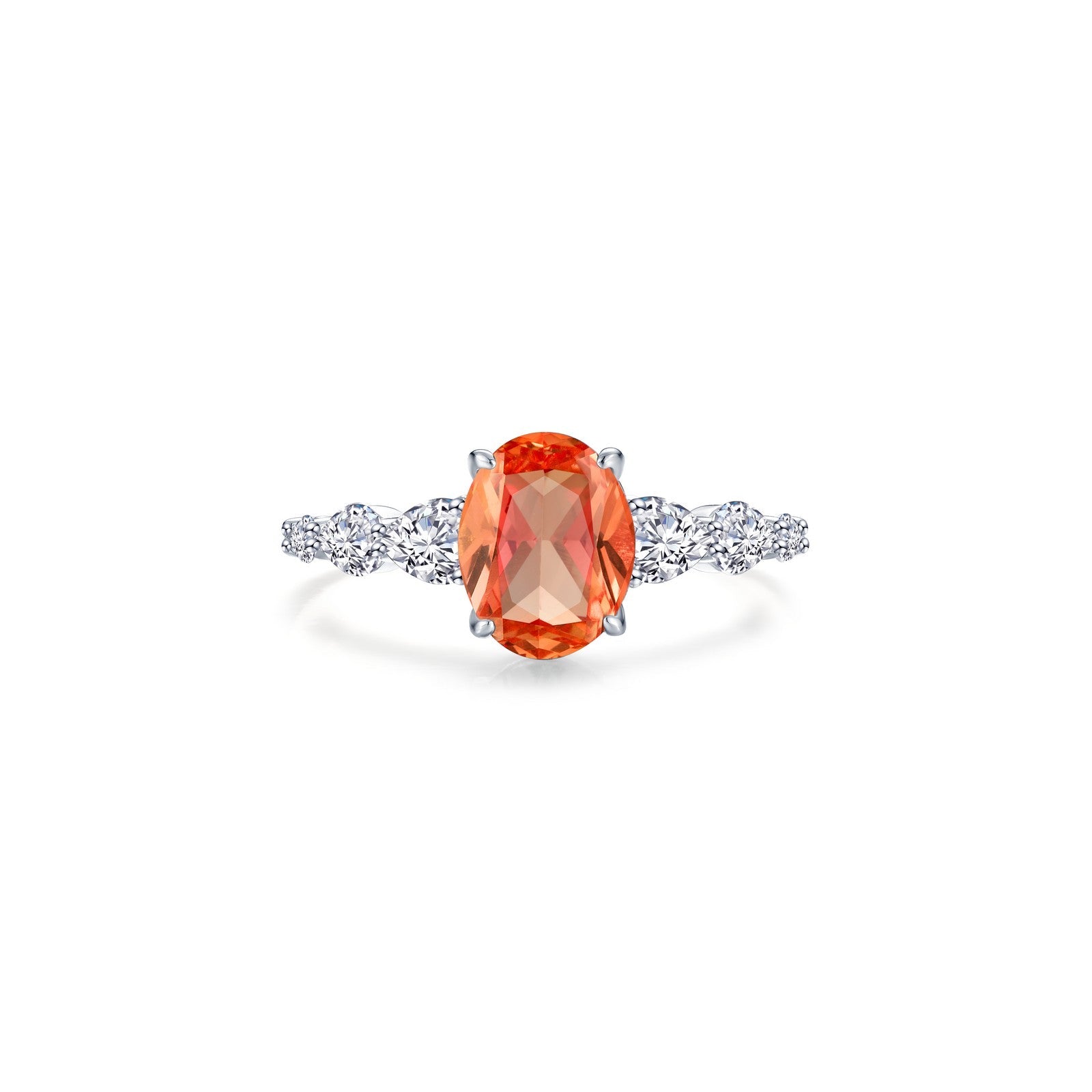 LAFONN Fancy Peach Fuzz Lab-Grown Sapphire Solitaire Ring SYR028PP05