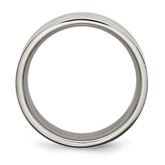 Titanium Grooved 9mm Polished Band