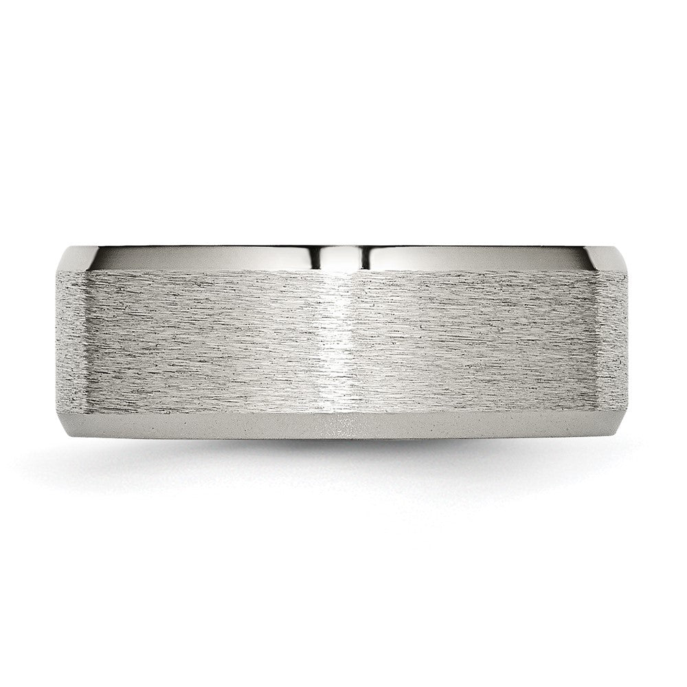 TB13_CH Titanium Beveled Edge 8mm Satin and Brushed Band