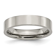 Chisel Titanium Polished 5mm Flat Band