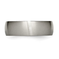 Chisel Titanium Brushed 7mm Half Round Band