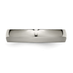 Chisel Titanium Polished 5mm Half Round Band