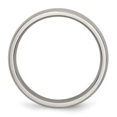Chisel Titanium Polished 4mm Half Round Band