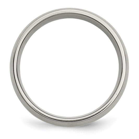Chisel Titanium Brushed with 14k Gold Inlay 8mm Band