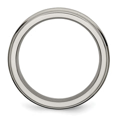 Chisel Titanium Satin and Polished 6mm Grooved Edge Band