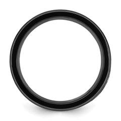 Chisel Titanium Black IP-plated Mother of Pearl Inlay 8mm Band