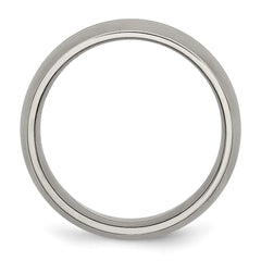 Chisel Titanium Brushed and Polished 8mm Grooved Band