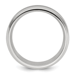 Chisel Titanium Polished with Brushed Center 8mm Band