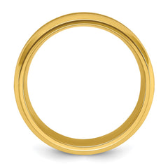 Chisel Titanium Polished Yellow IP-plated Brushed Center 8mm Band