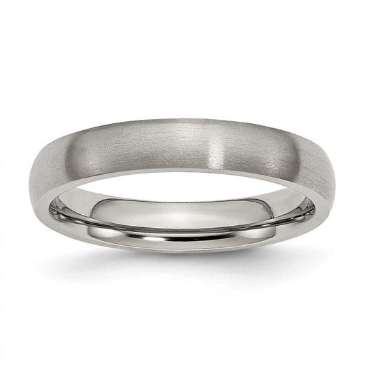 Chisel Titanium Brushed 4mm Half Round Band