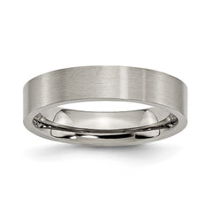 Chisel Titanium Brushed 5mm Flat Band