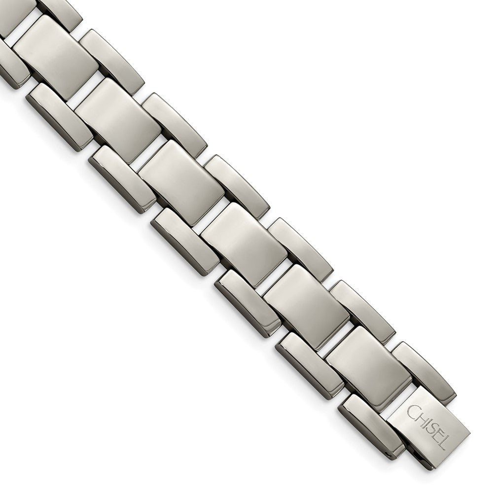 Chisel Titanium Polished 8.5 inch Bracelet TBB105-8.5