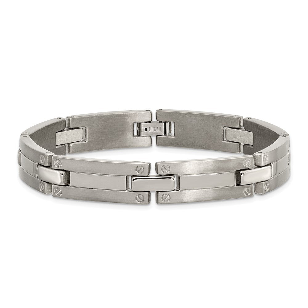 Chisel Titanium Brushed and Polished 8.5 inch Bracelet TBB109-8.5