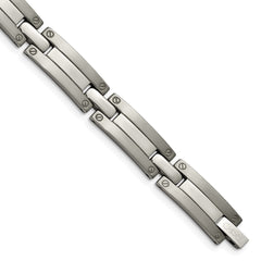 Chisel Titanium Brushed and Polished 8.5 inch Bracelet TBB109-8.5