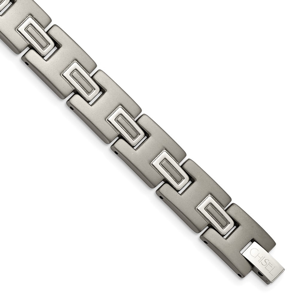 Chisel Titanium Brushed and Polished 8.75 inch Bracelet TBB111-8.75