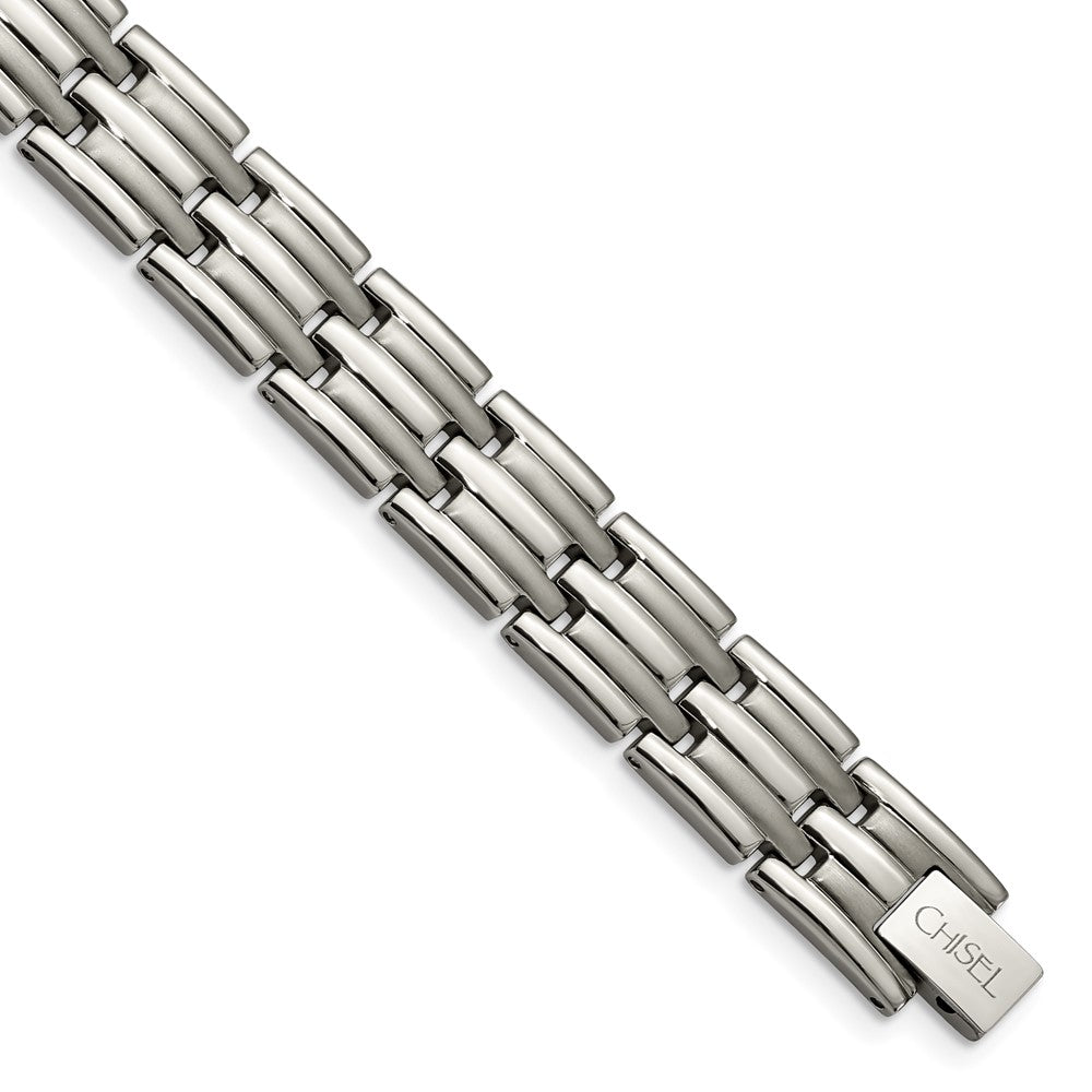 Chisel Titanium Brushed and Polished 8.5 inch Bracelet TBB114-8.5