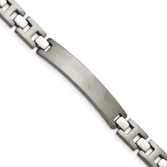 Chisel Titanium Brushed and Polished 8.5 inch ID Bracelet TBB121-8.5