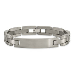 Chise Titanium Brushed 8.75 inch ID Bracelet TBB122-8.75