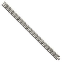 Chisel Titanium Polished and Textured 8.5 inch Link Bracelet TBB2785-8.5