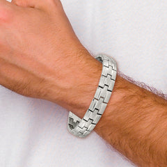 Chisel Titanium Brushed and Polished 8.5 inch Link Bracelet TBB2786-8.5