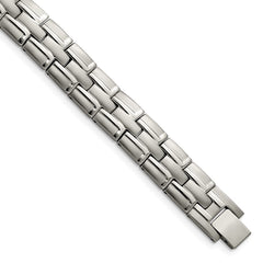 Chisel Titanium Brushed and Polished 8.5 inch Link Bracelet TBB2786-8.5