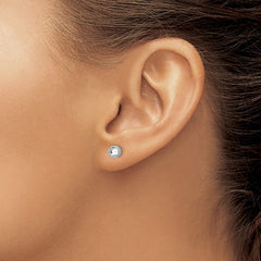 TBE110 Chisel Titanium Brushed CZ 5mm Stud Earrings
