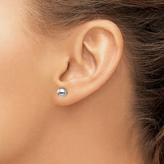 TBE119 Chisel Titanium Polished 6mm Ball Post Earrings