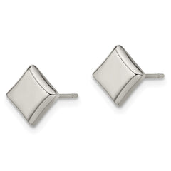 TBE120 Chisel Titanium Polished 7mm Square Post Earrings
