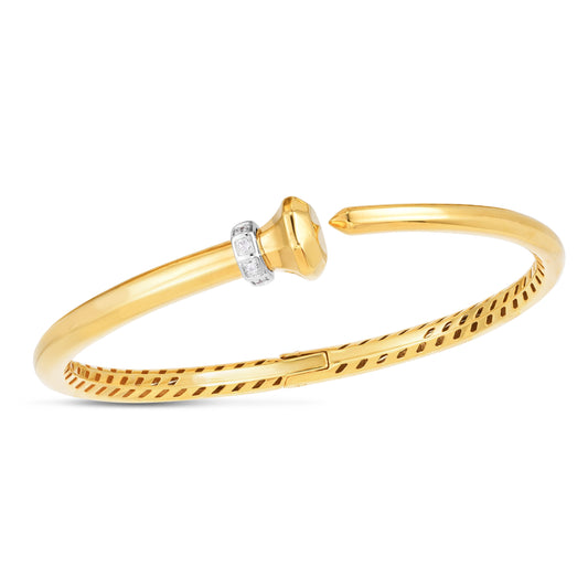 Parkplace Jewelers 14k-gold-diamond-hardware-bangle-tbg3239