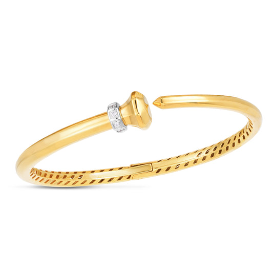 Royal Chain 14K Gold Diamond Hardware Bangle TBG3239