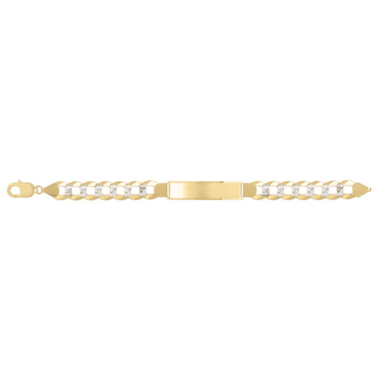 Parkplace Jewelers 14k-11mm-pave-curb-id-bracelet-tc17156