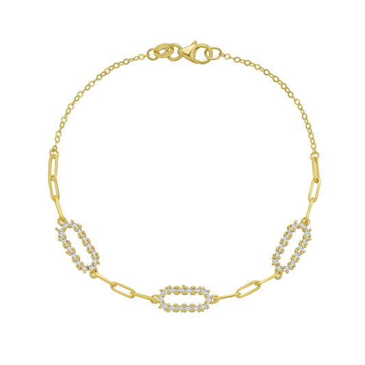 Two-tone Gold Polished Diamon&apos;oro Collection Bracelet