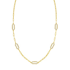 Two-tone Gold Combination Diamon&apos;oro Collection Necklace