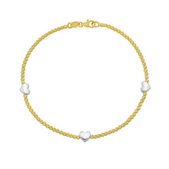 Two-tone Gold Combination Beaded Bliss Bracelet